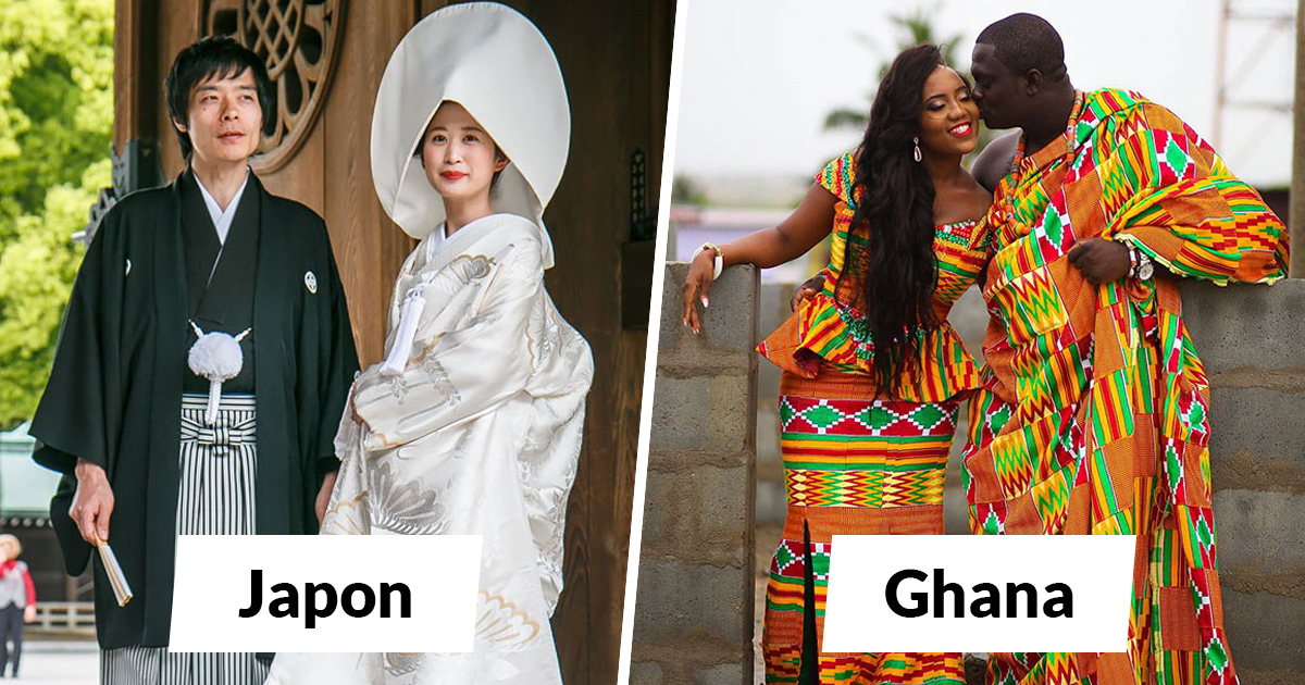 Voici à quoi ressemblent les tenues de mariage de 30 pays du monde