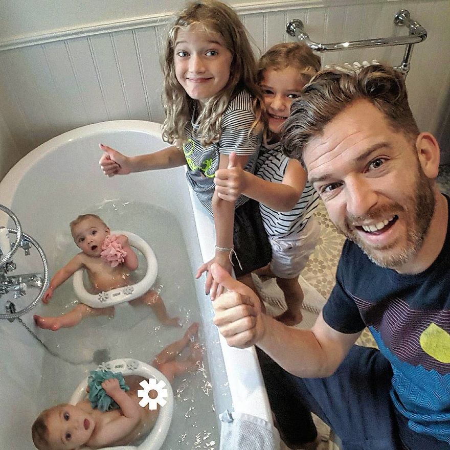 Ce père de 4 filles refuse d’édulcorer ses photos Instagram et conquiert le coeur des internautes