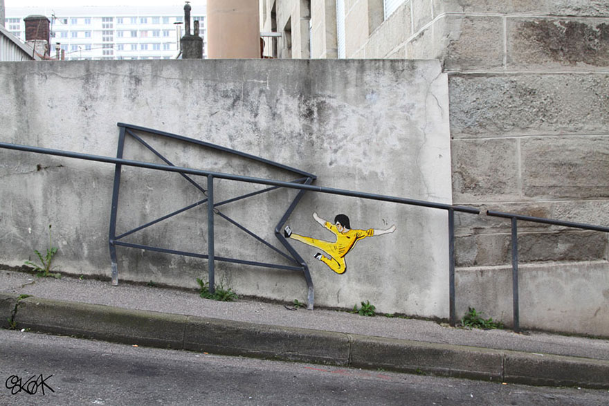 29 exemples d’art urbain qui interagissent habilement avec leur environnement