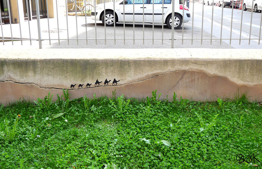 29 exemples d’art urbain qui interagissent habilement avec leur environnement