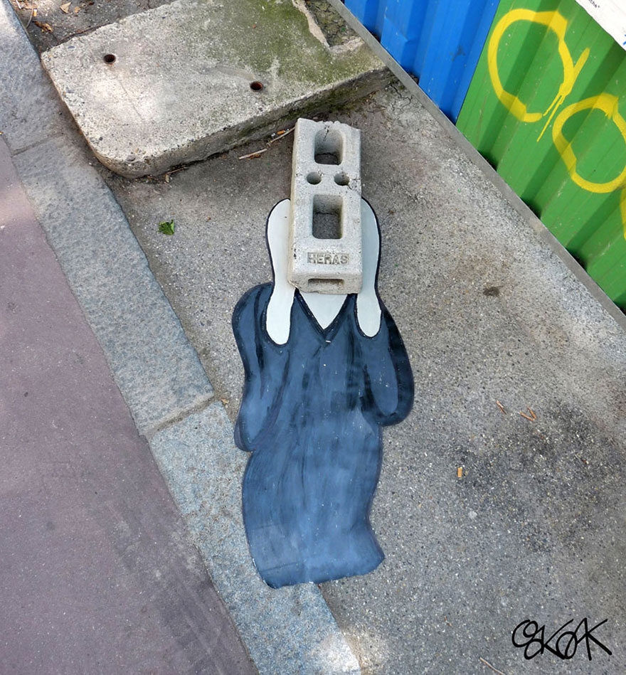 29 exemples d’art urbain qui interagissent habilement avec leur environnement