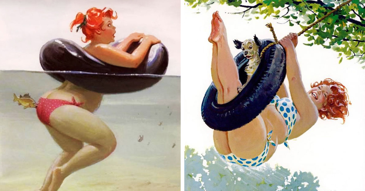 20 illustrations sexy de Hilda, la célèbre pin-up ronde oubliée des années ...