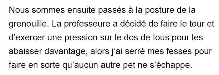 Une mère pète dans un cours de yoga, et son histoire est si embarrassante que vous aurez du mal à la lire jusqu’à la fin