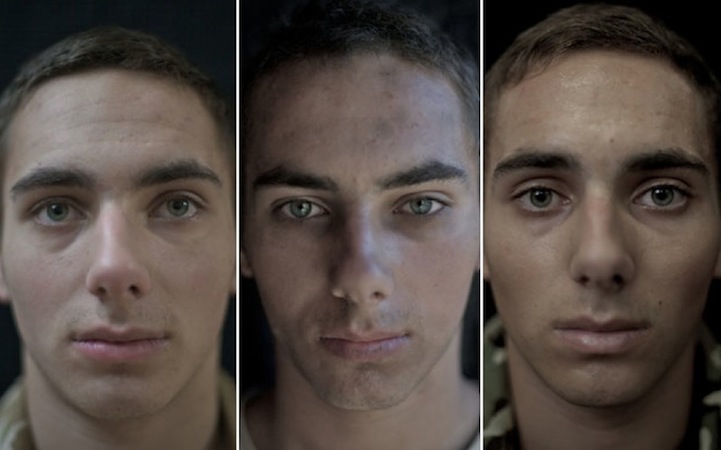 14 soldats photographiés avant, pendant et après la guerre