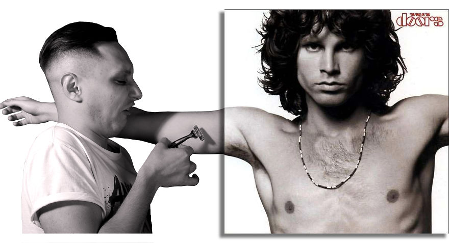 21 images hilarantes révèlent ce qui se passe à l’extérieur des bordures de pochettes d’albums célèbres