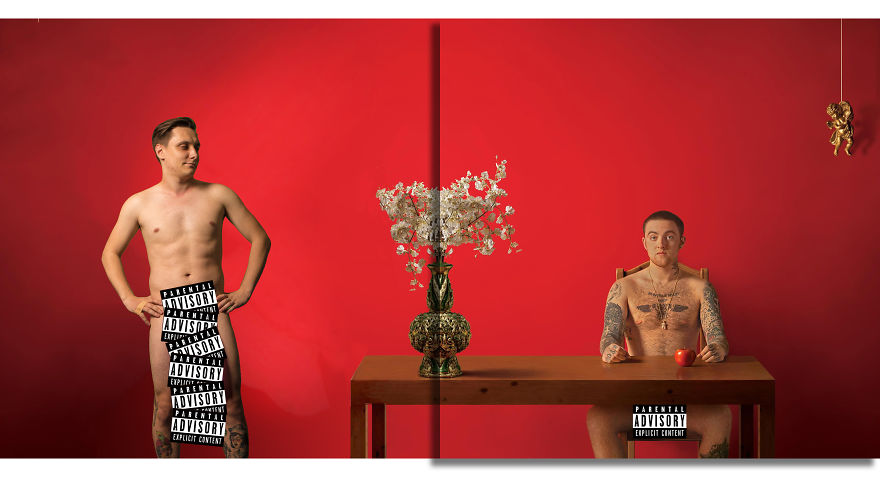 21 images hilarantes révèlent ce qui se passe à l’extérieur des bordures de pochettes d’albums célèbres
