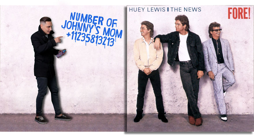 21 images hilarantes révèlent ce qui se passe à l’extérieur des bordures de pochettes d’albums célèbres