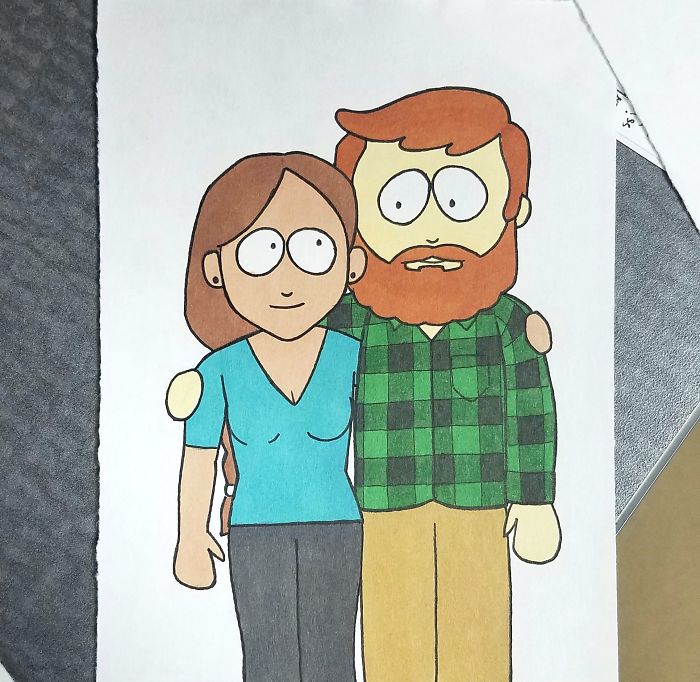 Un gars surprend sa petite amie en la dessinant dans 10 styles de dessins animés différents, et le résultat fait fondre son coeur