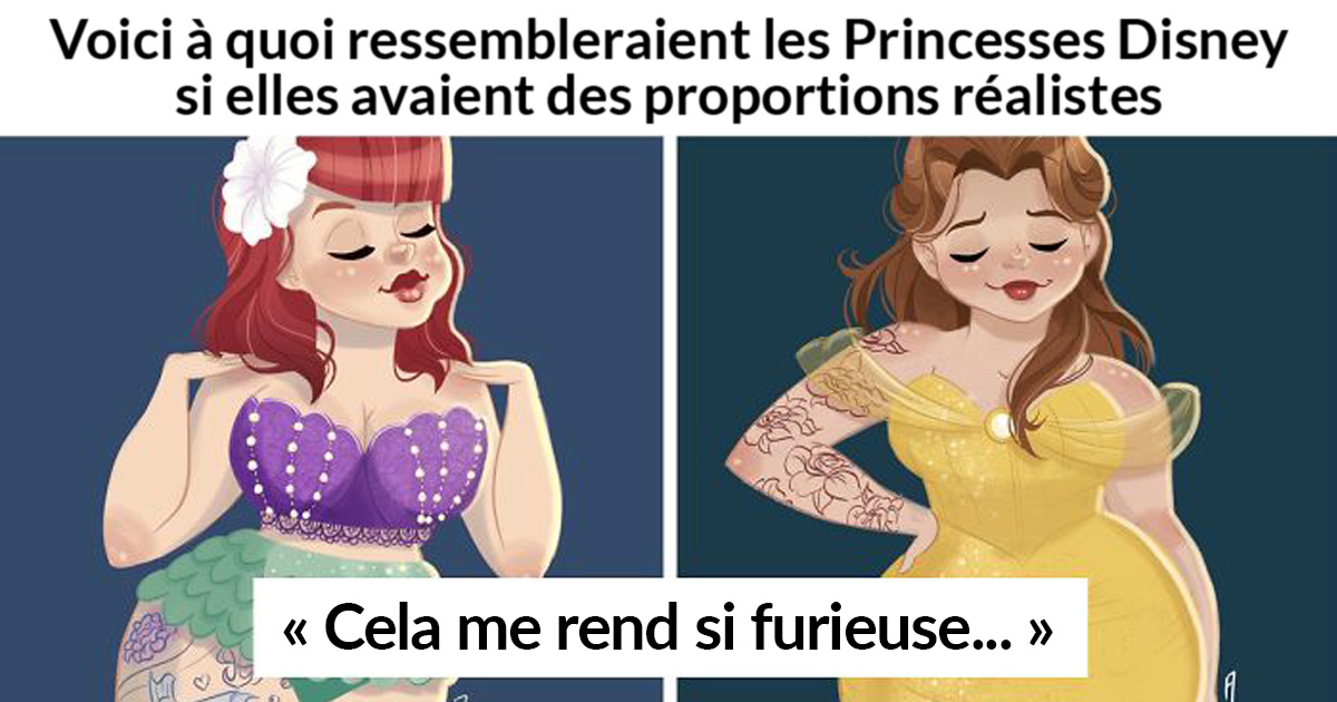 Une femme affirme que les princesses Disney aux « proportions réalistes » la rendent folle, voici pourquoi