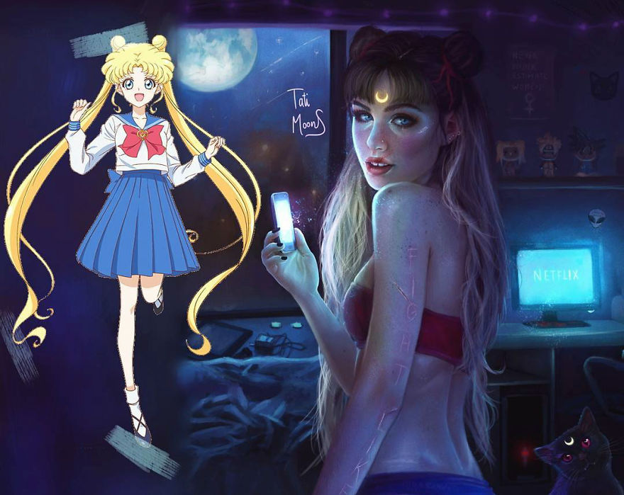 Cette artiste crée des versions plus réalistes de personnages de dessins animés et le résultat est bluffant