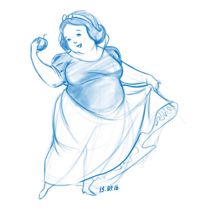 Une illustratrice montre à quoi les Princesses Disney ressembleraient si elles étaient rondes