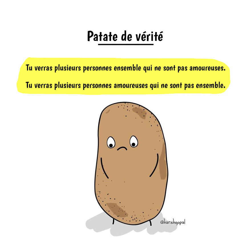 10 vérités amères par la patate de vérité qui vont te faire réfléchir
