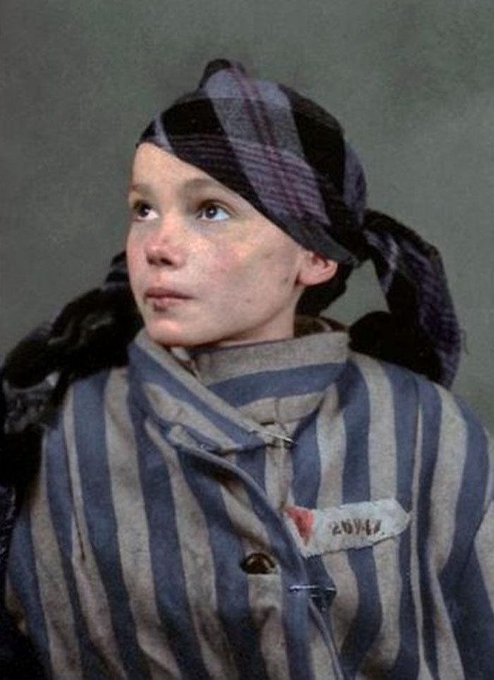 Les dernières photos d’une fille polonaise de 14 ans à Auschwitz ont été colorisées et elles vont vous briser le coeur