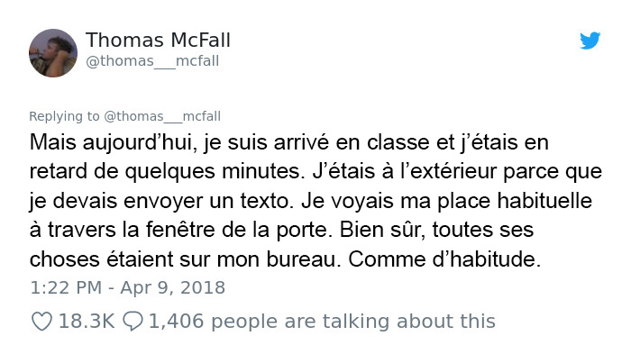 Un homme frustré par un immigrant qui pouvait à peine parler français reste bouche bée après un incident inattendu en classe