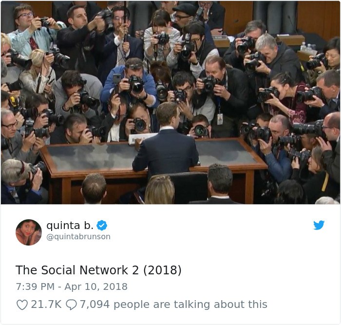 20 façons hilarantes dont les internautes se sont moqués de Mark Zuckerberg lors de son témoignage devant le Congrès