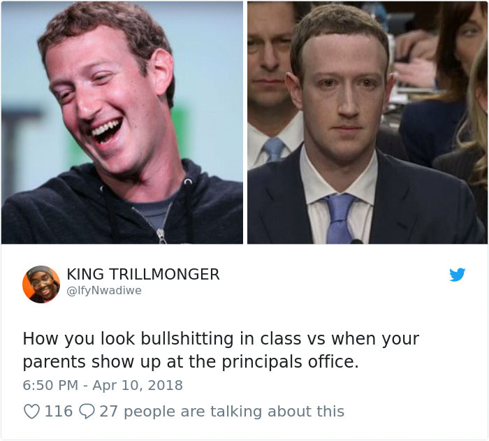 20 façons hilarantes dont les internautes se sont moqués de Mark Zuckerberg lors de son témoignage devant le Congrès