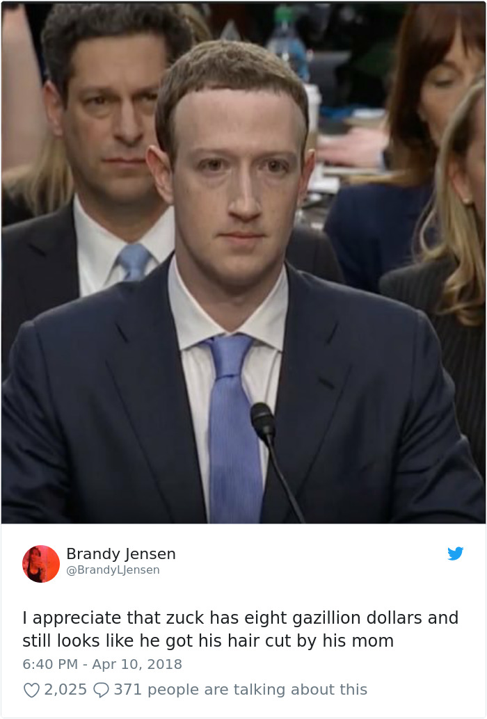 20 façons hilarantes dont les internautes se sont moqués de Mark Zuckerberg lors de son témoignage devant le Congrès