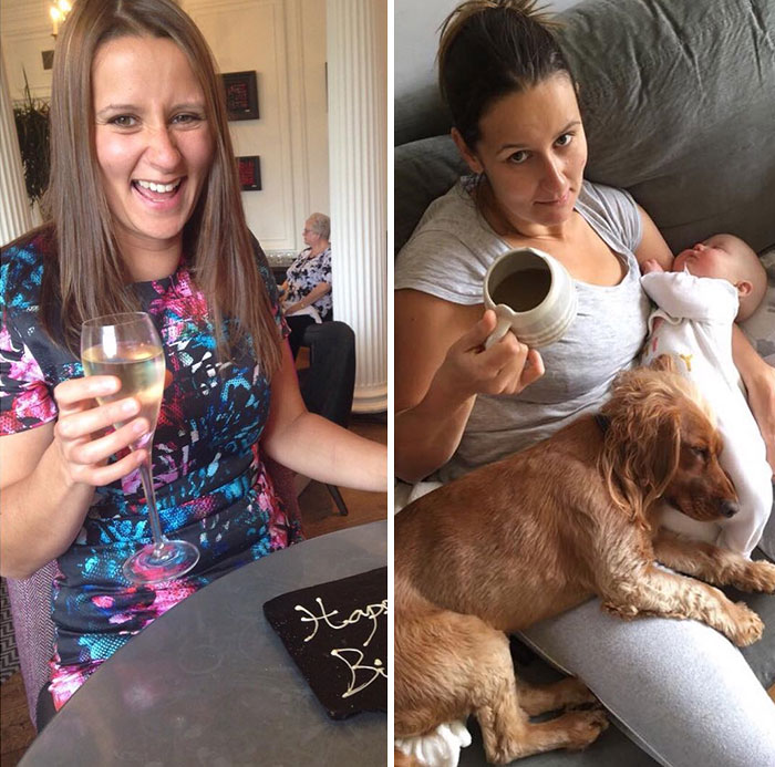 29 parents qui ont partagé des photos d’eux avant et après avoir eu des enfants et la différence est hilarante