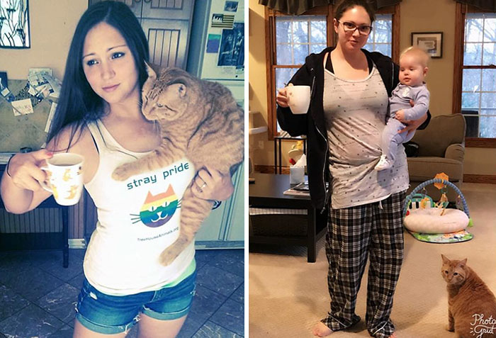 29 parents qui ont partagé des photos d’eux avant et après avoir eu des enfants et la différence est hilarante