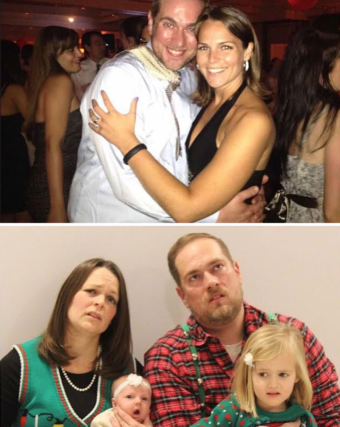 29 parents qui ont partagé des photos d’eux avant et après avoir eu des enfants et la différence est hilarante