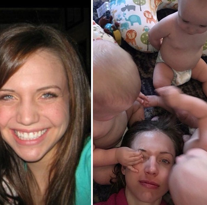 29 parents qui ont partagé des photos d’eux avant et après avoir eu des enfants et la différence est hilarante