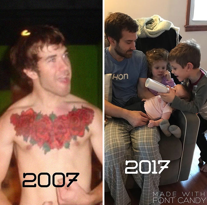 29 parents qui ont partagé des photos d’eux avant et après avoir eu des enfants et la différence est hilarante