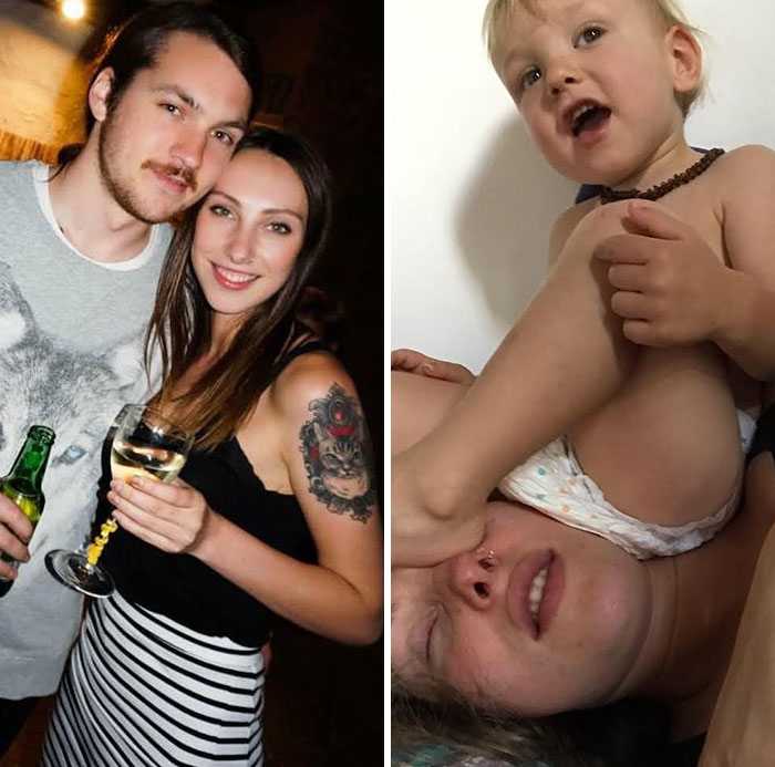 29 parents qui ont partagé des photos d’eux avant et après avoir eu des enfants et la différence est hilarante
