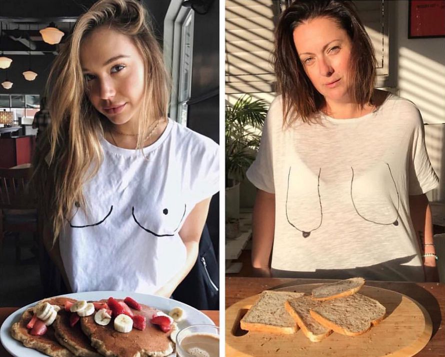 Cette femme qui reproduit les photos instagram de célébrités est de retour, et ces 33 photos vont vous faire rire, c’est garanti