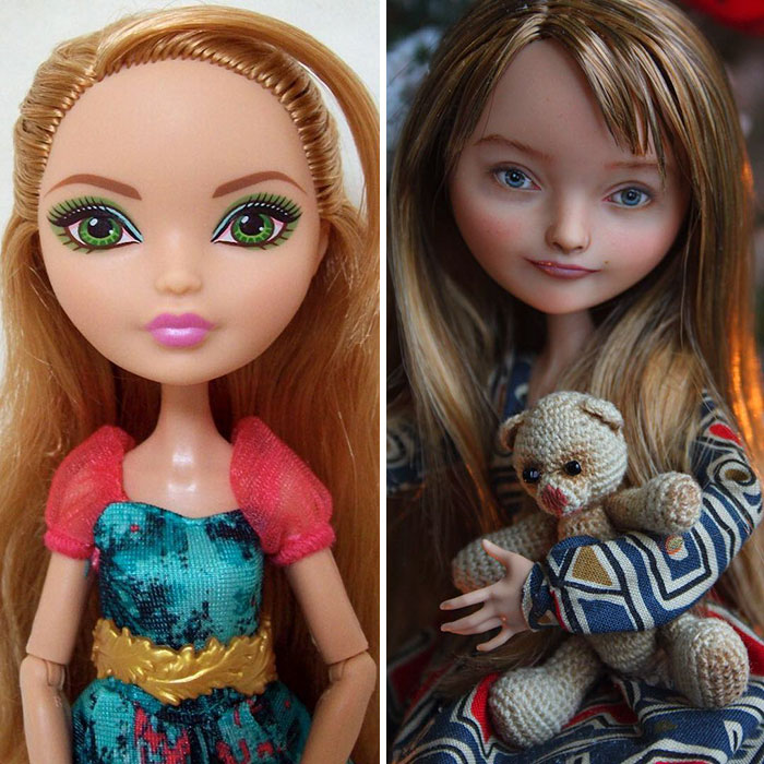 Cette artiste ukrainienne démaquille des poupées pour les repeindre et le résultat est presque trop réaliste (25 images)