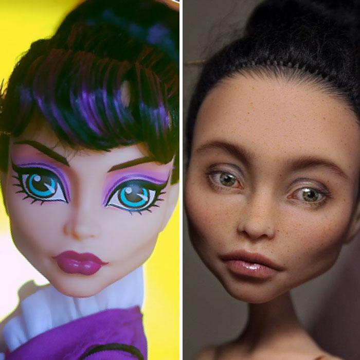 Cette artiste ukrainienne démaquille des poupées pour les repeindre et le résultat est presque trop réaliste (25 images)