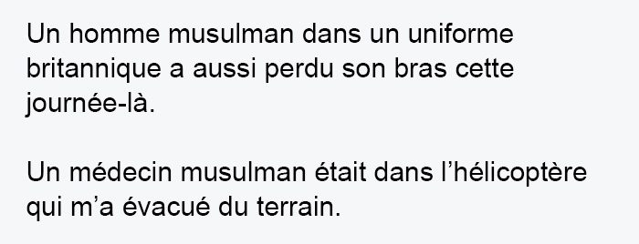 Les internautes ne peuvent pas croire que ce soldat amputé a répondu comme ça à l’homme musulman qui l’a fait exploser