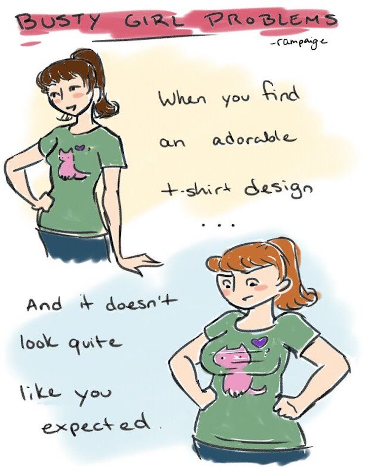 20 bandes dessinées hilarantes que seules les femmes à forte poitrine vont comprendre