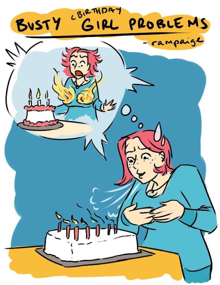 20 bandes dessinées hilarantes que seules les femmes à forte poitrine vont comprendre