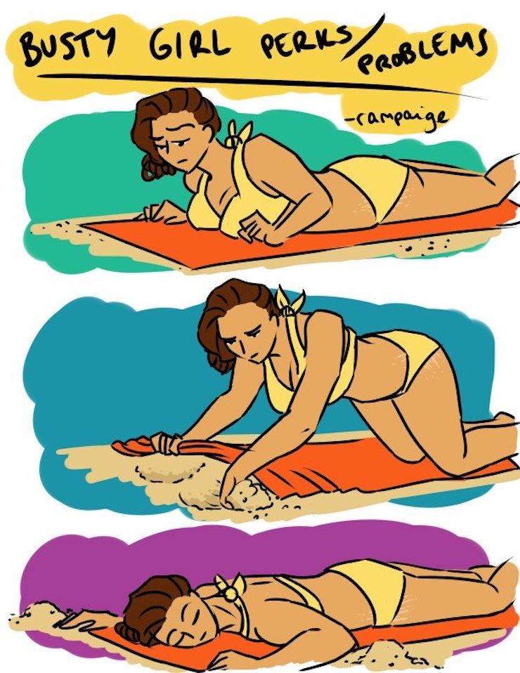 20 bandes dessinées hilarantes que seules les femmes à forte poitrine vont comprendre