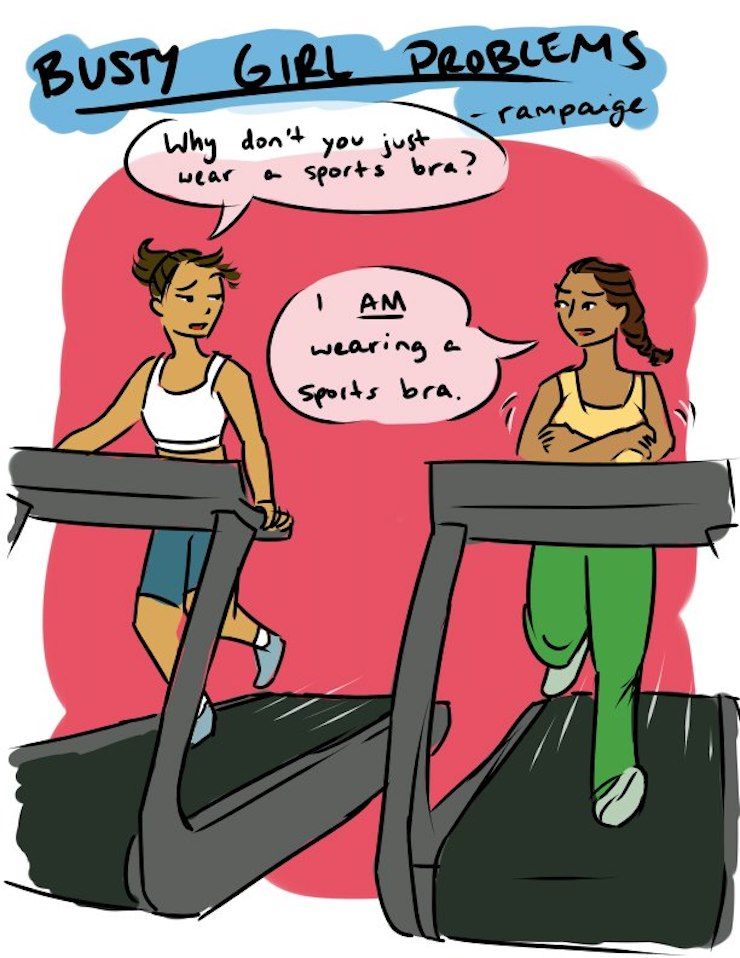 20 bandes dessinées hilarantes que seules les femmes à forte poitrine vont comprendre