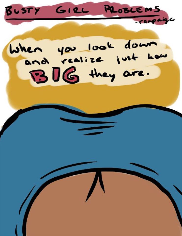 20 bandes dessinées hilarantes que seules les femmes à forte poitrine vont comprendre