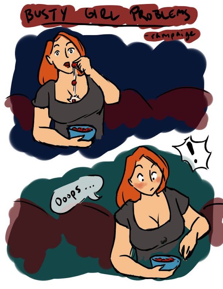 20 bandes dessinées hilarantes que seules les femmes à forte poitrine vont comprendre