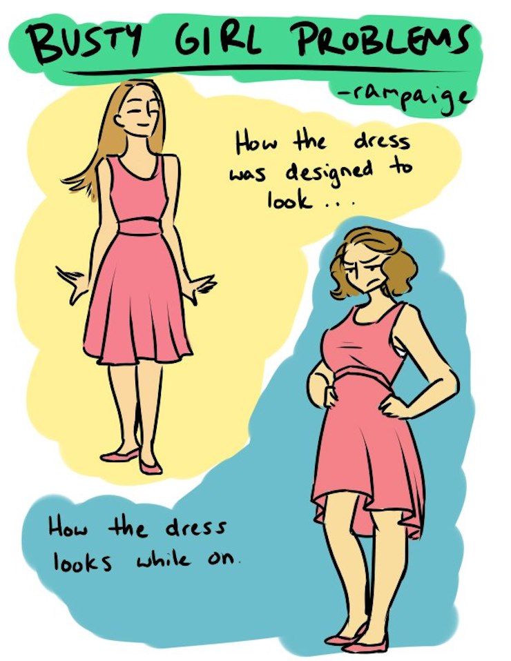 20 bandes dessinées hilarantes que seules les femmes à forte poitrine vont comprendre