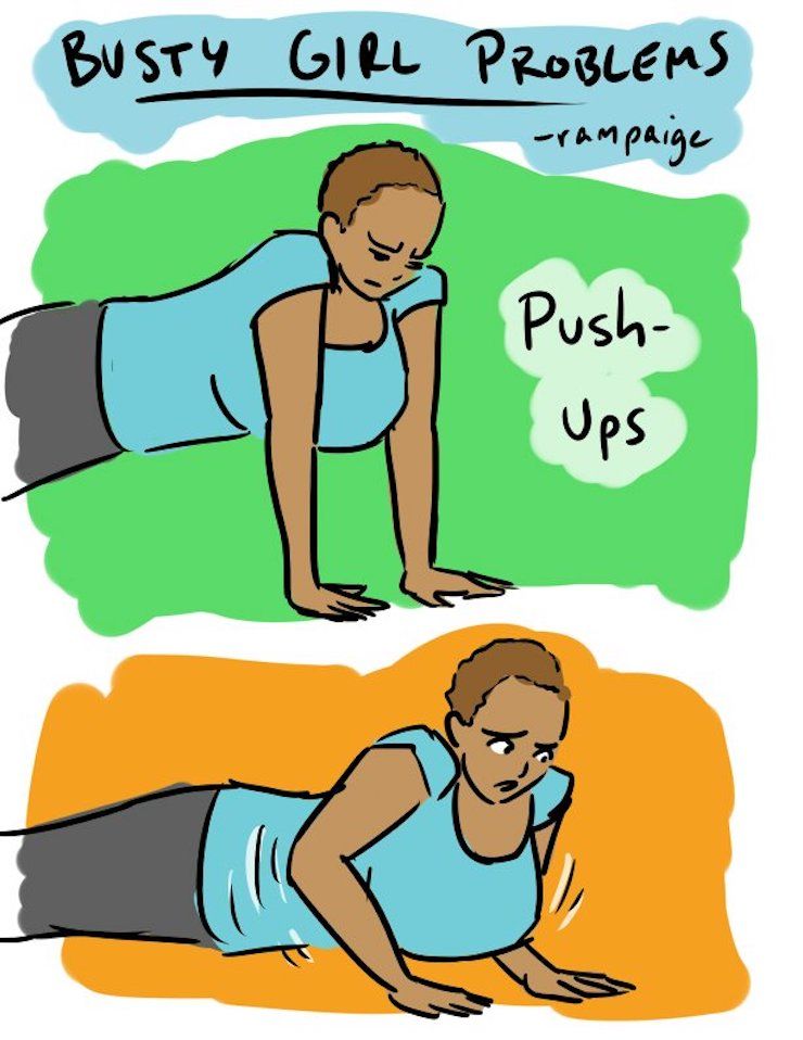 20 bandes dessinées hilarantes que seules les femmes à forte poitrine vont comprendre