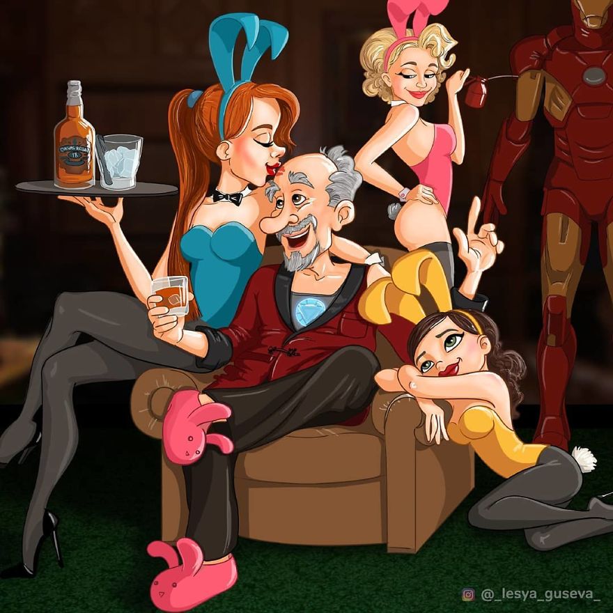 Une artiste russe montre ce qui arriverait si des personnages célèbres vieillissaient et Thor est trop mignon