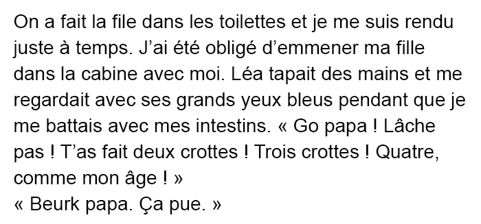 Ce papa a eu la diarrhée dans les toilettes publiques avec sa fille de 4 ans et sa réaction a fait pleurer de rire un homme dans une autre cabine
