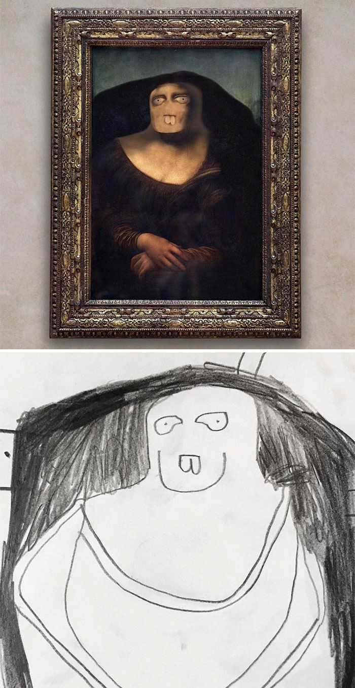 Ce papa montre ce qui arriverait si les dessins d’enfants devenaient réalité, et les résultats sont à la fois drôles et terrifiants (25 images)