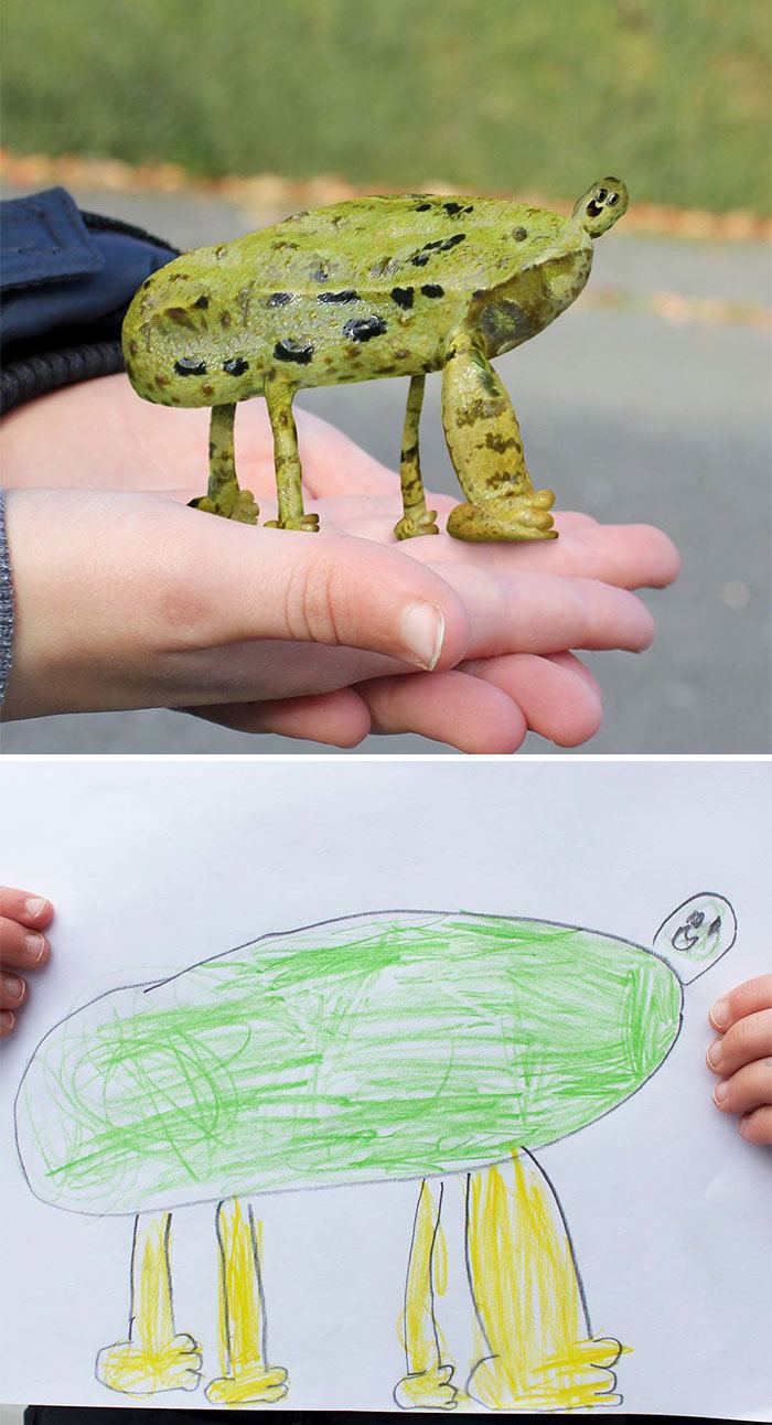 Ce papa montre ce qui arriverait si les dessins d’enfants devenaient réalité, et les résultats sont à la fois drôles et terrifiants (25 images)