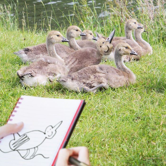 Ce papa montre ce qui arriverait si les dessins d’enfants devenaient réalité, et les résultats sont à la fois drôles et terrifiants (25 images)