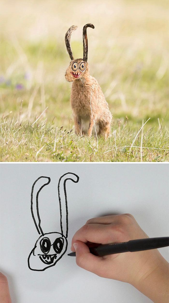 Ce papa montre ce qui arriverait si les dessins d’enfants devenaient réalité, et les résultats sont à la fois drôles et terrifiants (25 images)