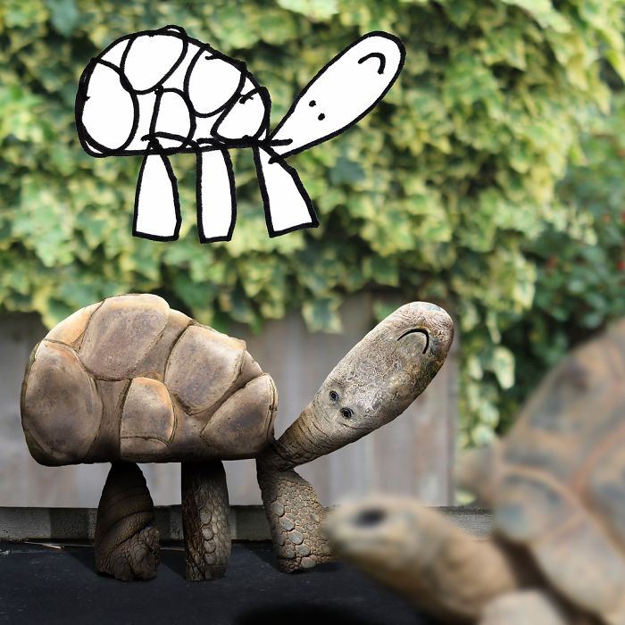 Ce papa montre ce qui arriverait si les dessins d’enfants devenaient réalité, et les résultats sont à la fois drôles et terrifiants (25 images)