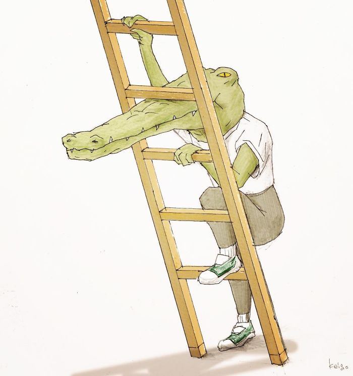 22 problèmes d’un crocodile présentés de façon hilarante par l’artiste japonais Keigo