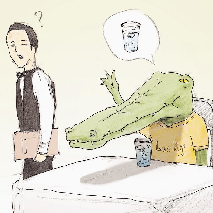 22 problèmes d’un crocodile présentés de façon hilarante par l’artiste japonais Keigo