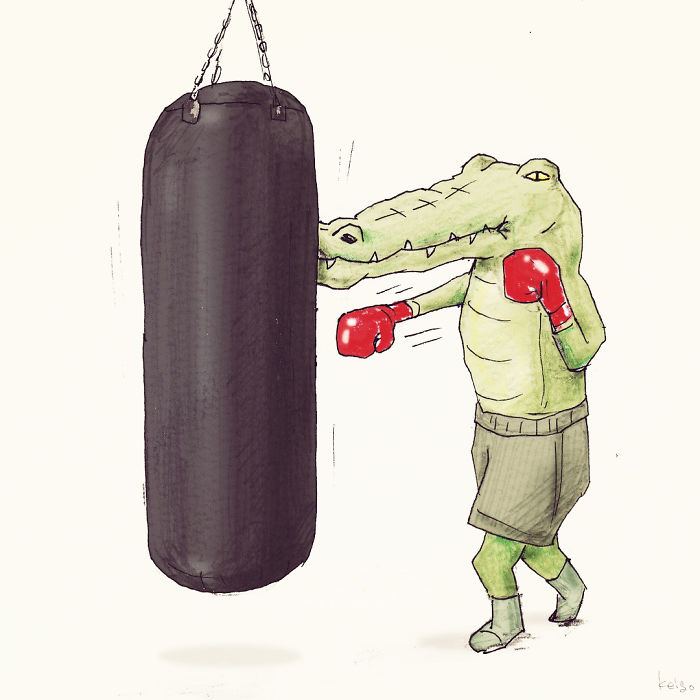 22 problèmes d’un crocodile présentés de façon hilarante par l’artiste japonais Keigo