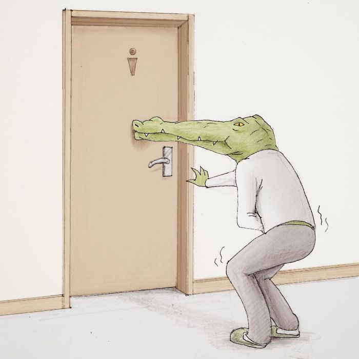 22 problèmes d’un crocodile présentés de façon hilarante par l’artiste japonais Keigo